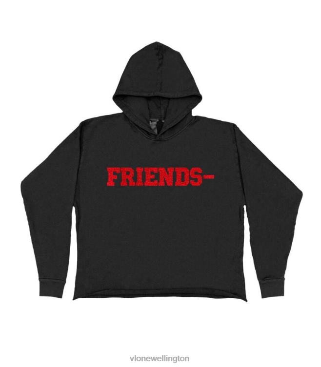 Chenille Friends Hoodie Black Men Vlone HRJFR21 Top