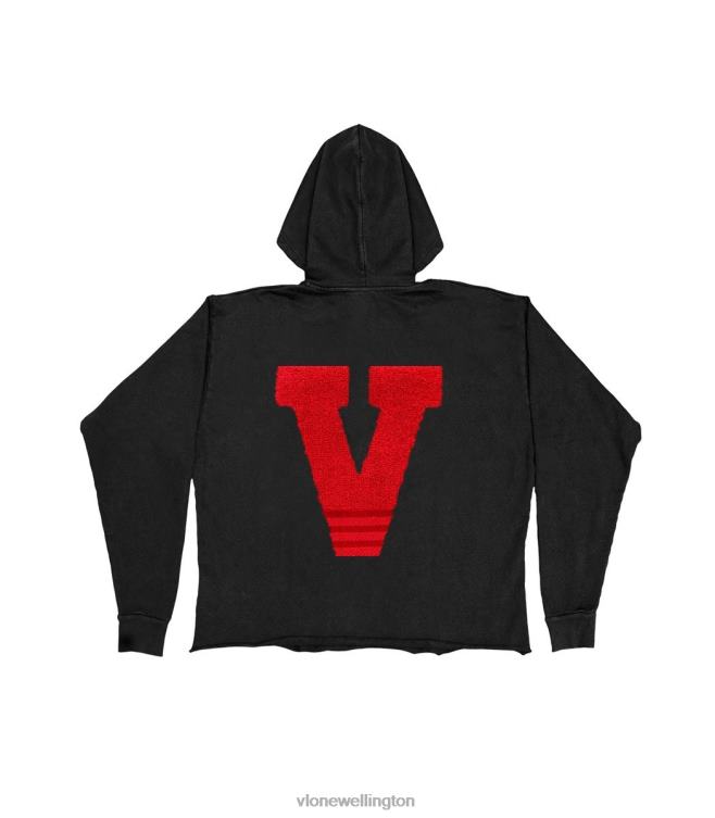 Chenille Hoodie Black/Red Men Vlone HRJFR81 Top