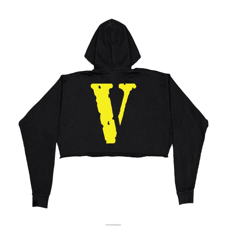 Friends Yellow Hoodie Black Women Vlone HRJFR27 Top