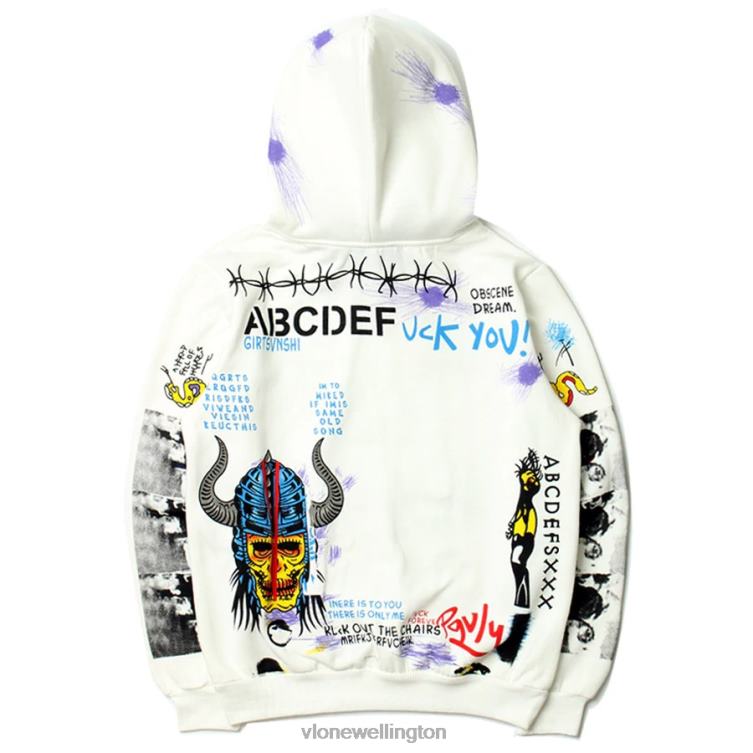 Graffiti Hoodie Black Men Vlone HRJFR80 Top