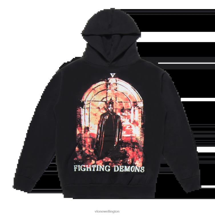 Juice Wrld Burner Hoodie Black Men Vlone HRJFR7 Top