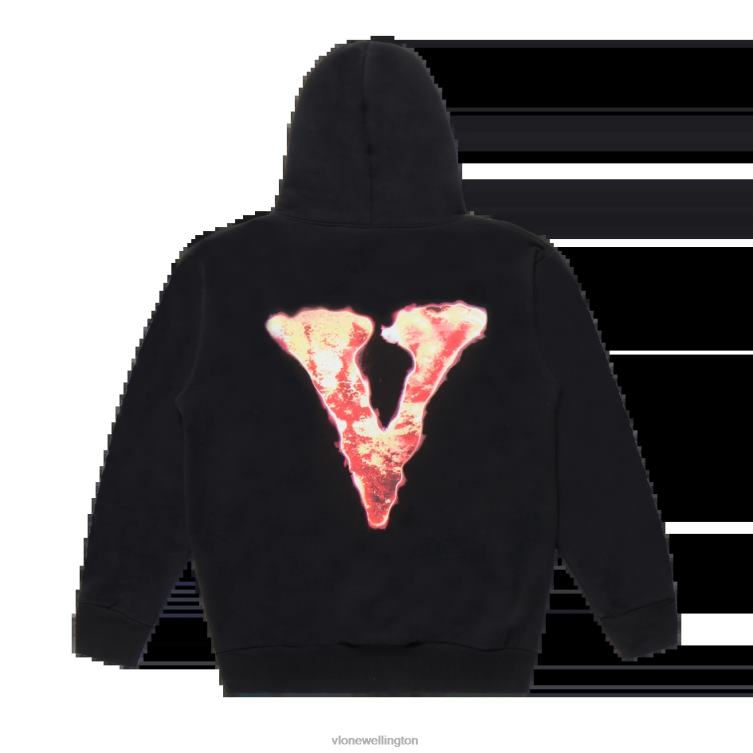 Juice Wrld Burner Hoodie Black Men Vlone HRJFR7 Top