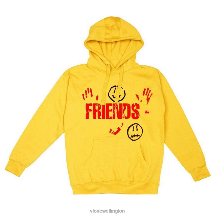 Kika Drip Blood V Staple Friends Hoodie Yellow Men Vlone HRJFR30 Top