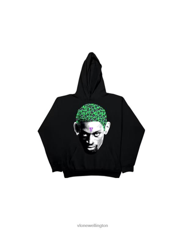 Rodman Cheetah Hoodie Black Men Vlone HRJFR88 Top