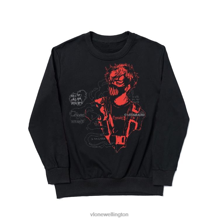 Corpse Husband Miss You! Crewneck Sweatshirt Black Men Vlone HRJFR380 Top