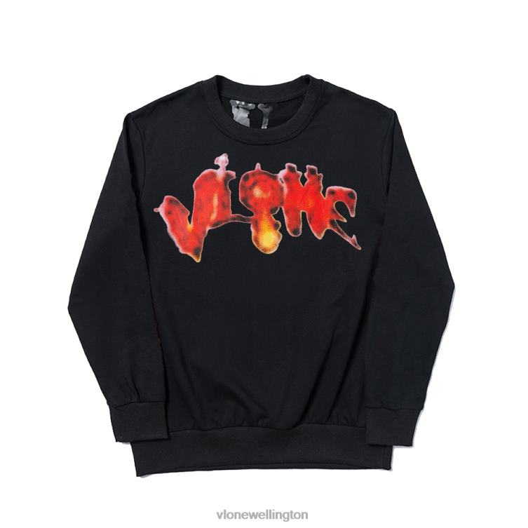 Halloween Flaming Pumpkin Sweatshirt White Men Vlone HRJFR385 Top
