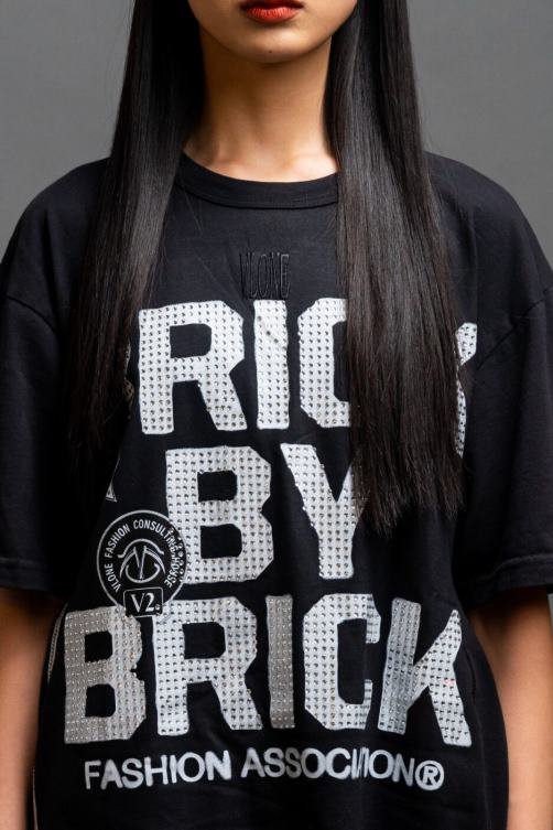 Bbb Association T Shirt In Rhinestone Men Vlone HRJFR113 Top