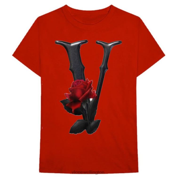 Black & Red Flower T Shirt Men Vlone HRJFR301 Top