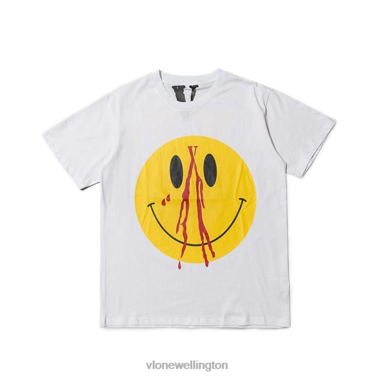 Blood Smiley Face Cotton T Shirt Black And White Men Vlone HRJFR348 Top