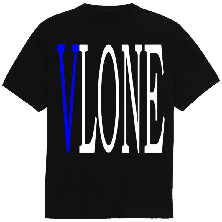 Blue V Printed T Shirt Men Vlone HRJFR362 Top