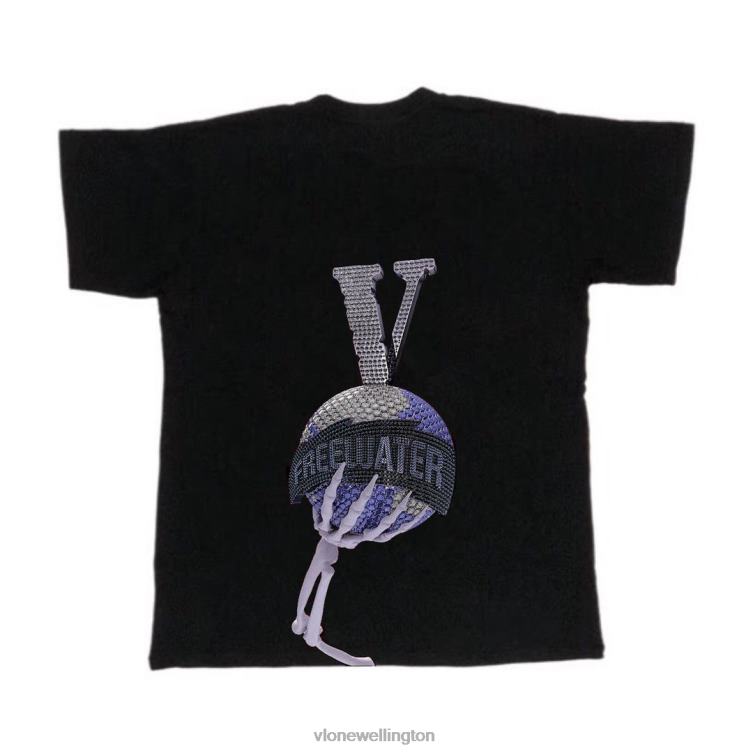 Free Water Tee Black Men Vlone HRJFR229 Top