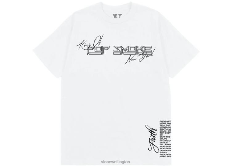 Pop Smoke Faith King Of New York White T Shirt Men Vlone HRJFR191 Top