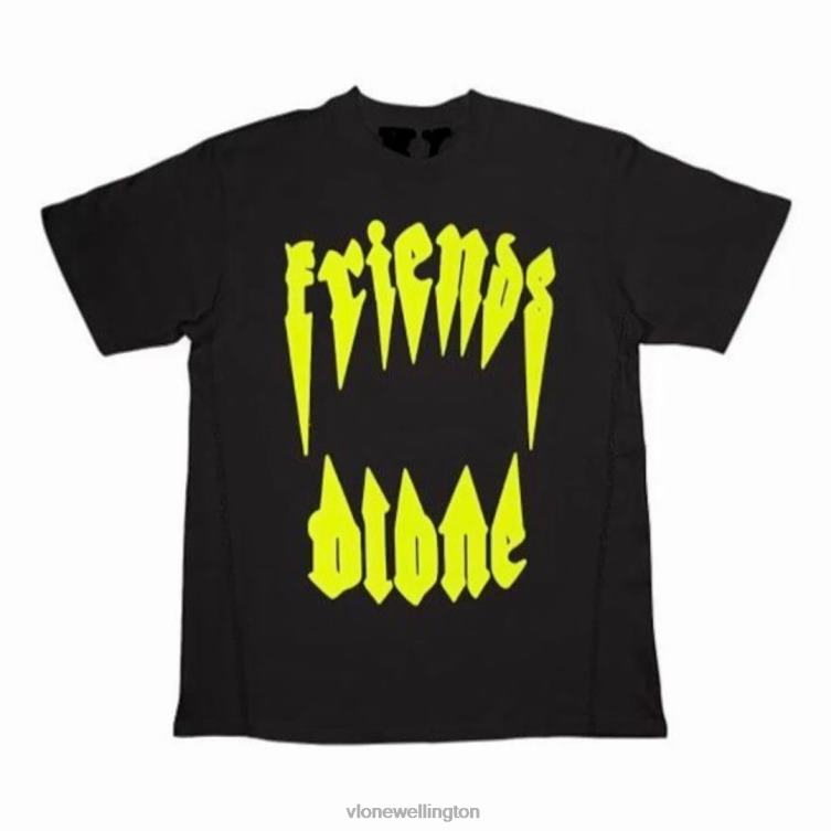 Pop Up Yellow Houston Texas T Shirt Black Men Vlone HRJFR172 Top