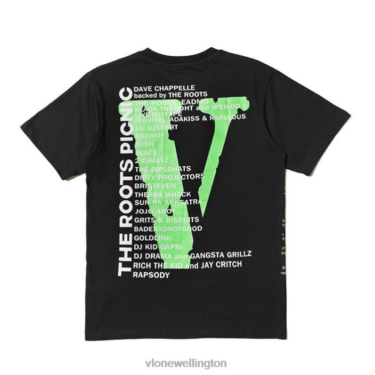 Roots Picnic Tee Black Men Vlone HRJFR251 Top
