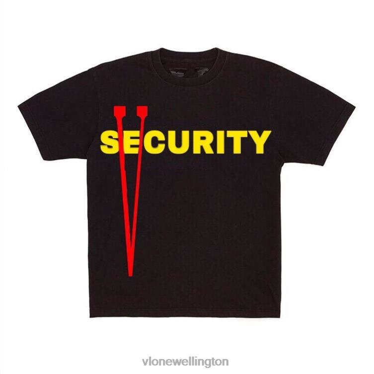 Security Tee Black Men Vlone HRJFR223 Top
