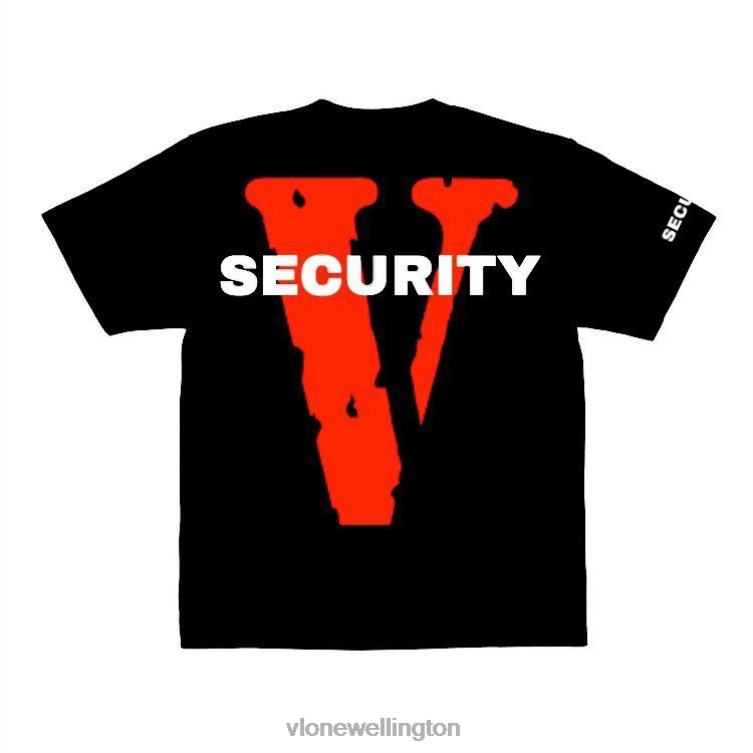 Security Tee Black Men Vlone HRJFR223 Top