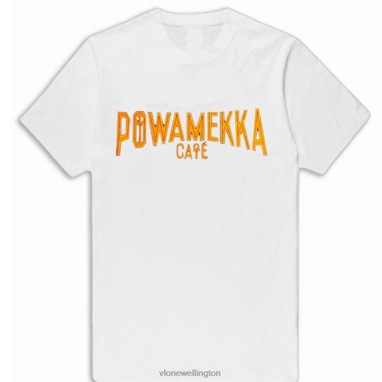 Tupac Powamekka Cafe White T Shirt Men Vlone HRJFR192 Top