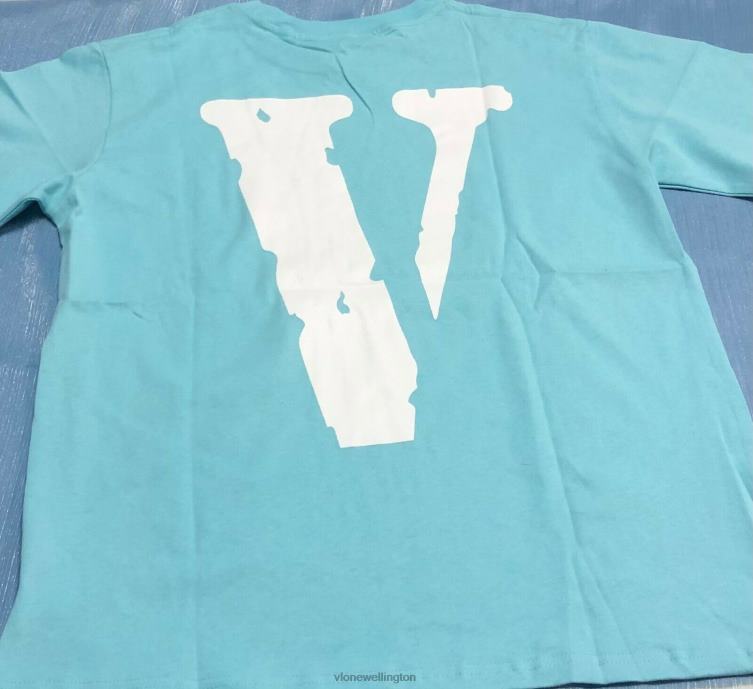 Turquoise T Shirt Blue Men Vlone HRJFR181 Top